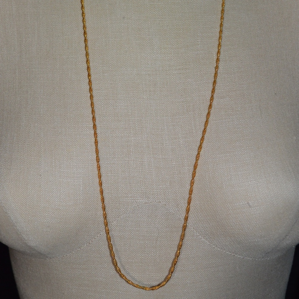Vintage Vendome Long Twist Link Chain Necklace 35$